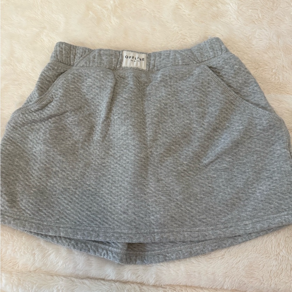 Aerie Heather Gray Mini Skirt